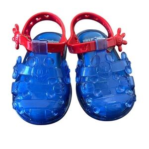 NWOT Mini Melissa Mickey Mouse Rubber Sandals-size 5